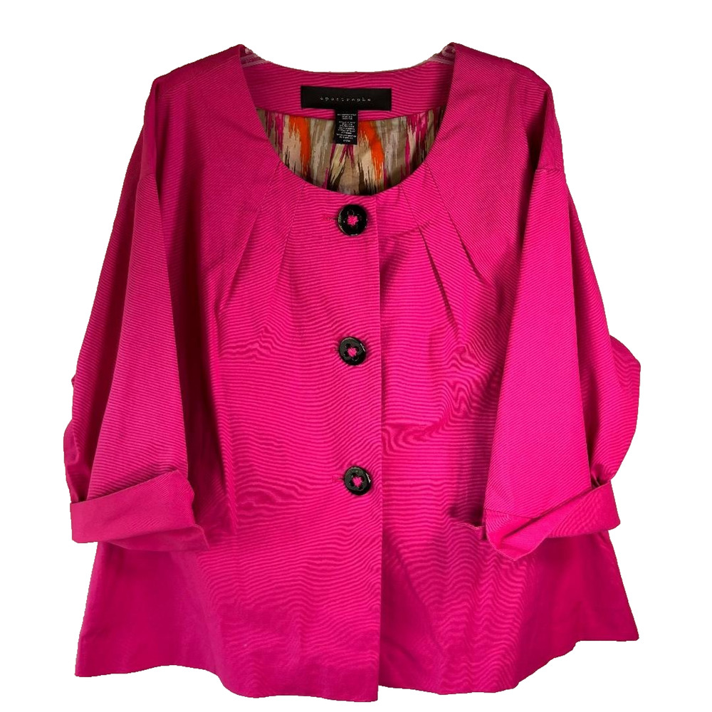 Apostrophe‎ Jacket Women's Size 24W Pink Boho Preppy